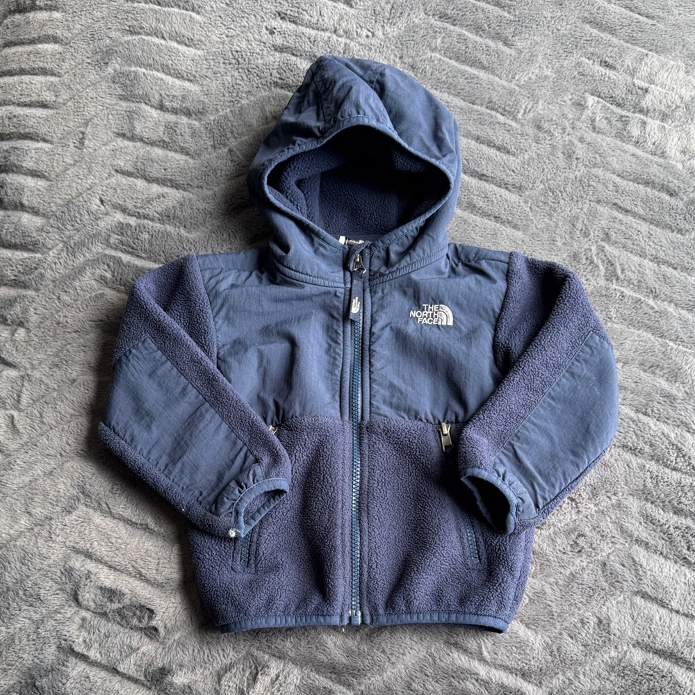 The North Face Navy Hooded Fleece Jacket